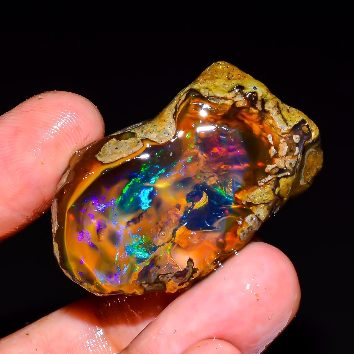 Jewelry Making Raw Materials - Doğal Etiyopya Opal Ham Taşı 25-80