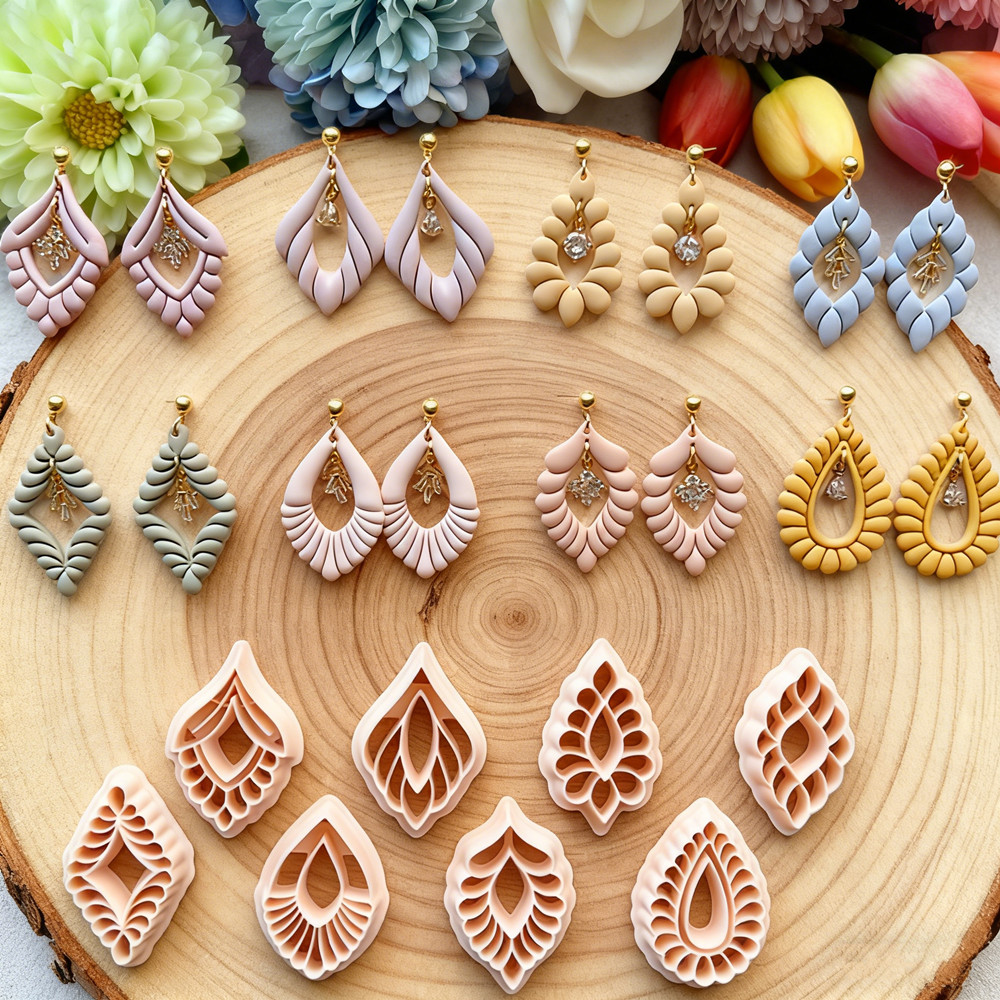 Jewelry Making Tutorial - Sanatsal Damlalık Şekilli Dekoratif Polimer Kil