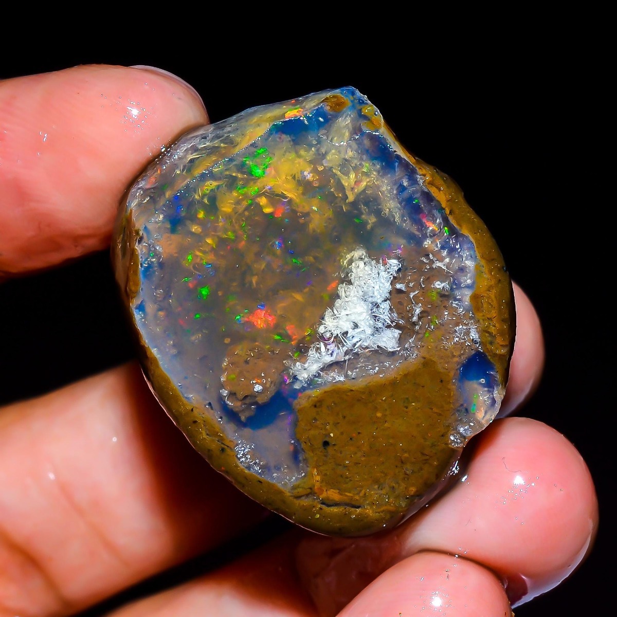 Jewelry Making Raw Materials - Doğal Etiyopya Opal Ham Taşı 25-80