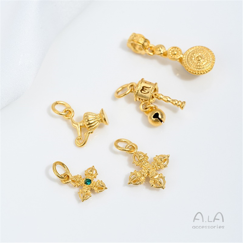 Jewelry Making Vietnam - Vietnam Kum Altını Vintage Ruyi Gourd