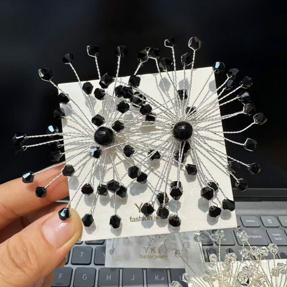 Crystal Bead Mix - Gelin Takıları Kar Tanesi Küpeler Kadın