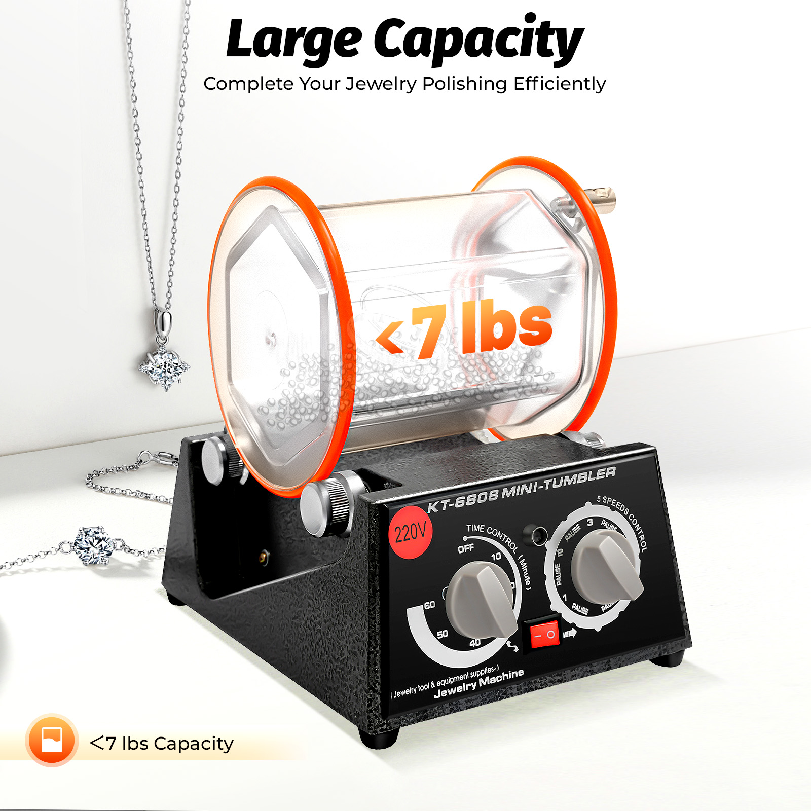 Jewelry Making Uk - 5 Vitesli Elektrikli Parlatıcı, 60W Parlatma