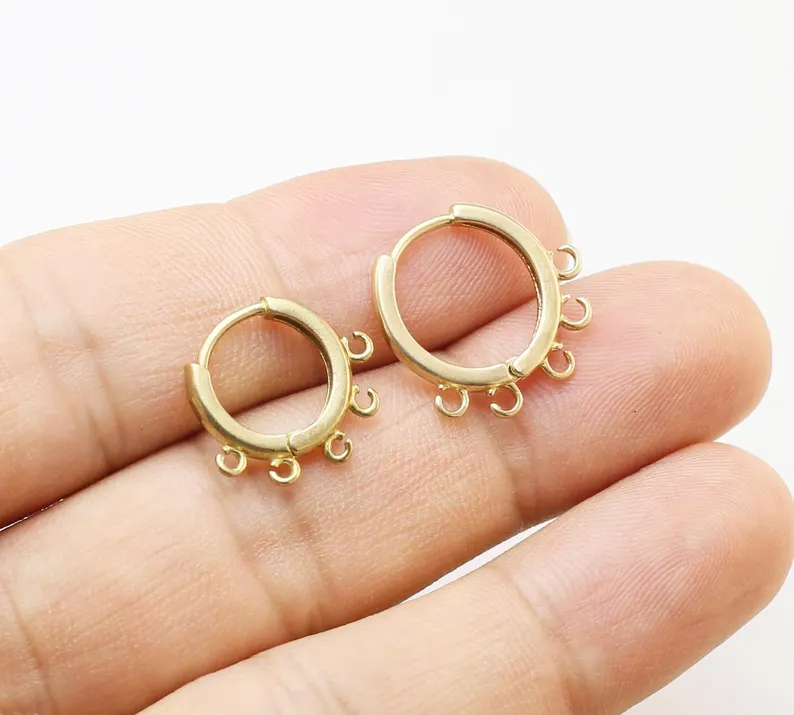 Jewelry Making Hoops - 10 adet Pirinç Kulak Çemberleri, Döngülü