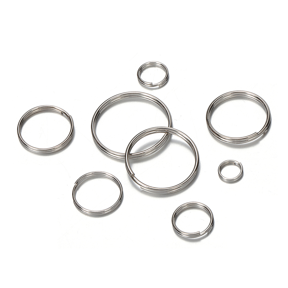 Jewelry Making Hoops - 50 adet 6/8/10/12/14/16/18/20mm Metal Çift Halkalı