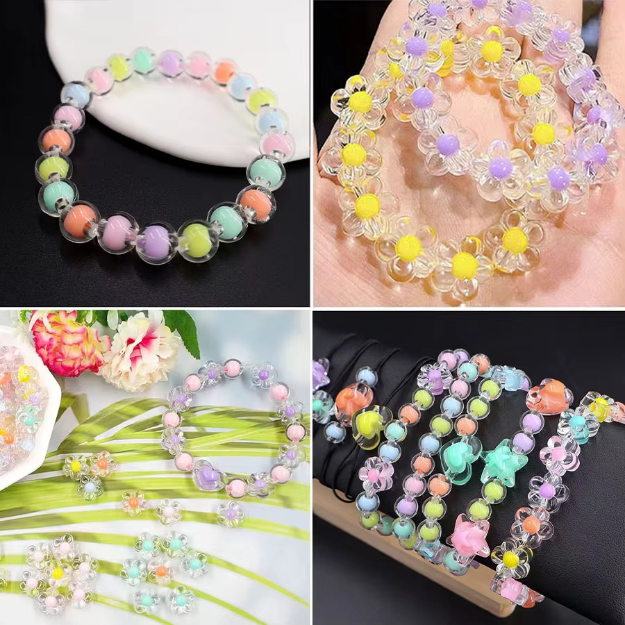 174 adet/kutu kalp akrilik bon - Jewelry Making Kit For Kids incelemesi ve fiyatı