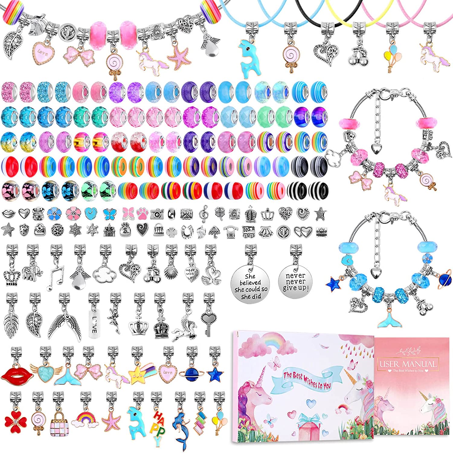 Charm bilezik yapma kiti DIY t - Jewelry Making Kit For Kids incelemesi ve fiyatı