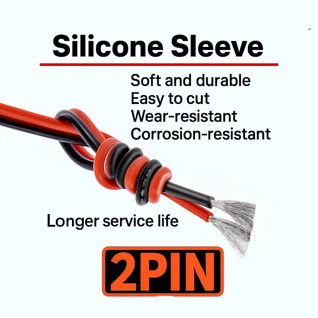2 Pin Siyah Kırmızı Silikon Ka - Wire 22 Gauge Copper incelemesi ve fiyatı