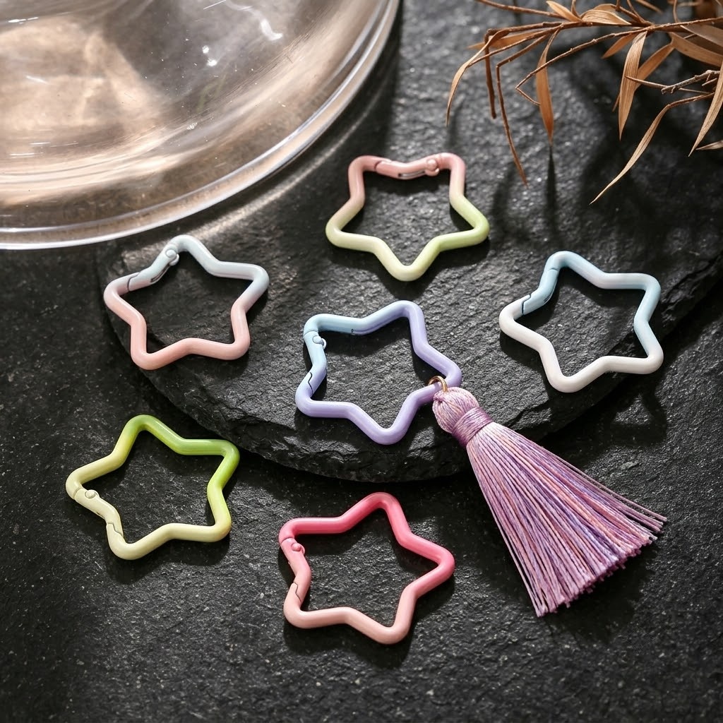 5 adet degrade yıldız şekli ya - Jewelry Making Hoops incelemesi ve fiyatı