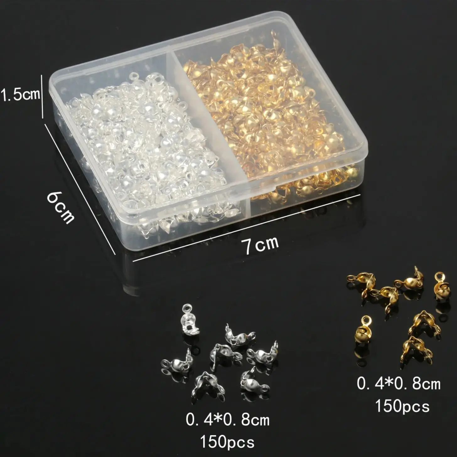 300 adet/grup 4x8mm paslanmaz  - Jewelry Making Knots For Clasps incelemesi ve fiyatı